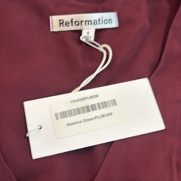 Reformation Watkins Dress Plum Size 8 NWT $348 - Picture 8 of 8